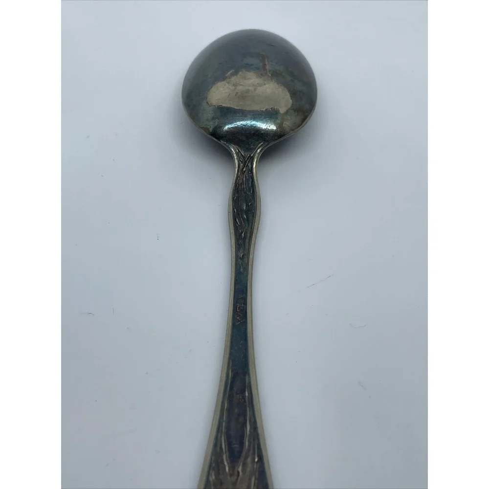 Vintage Wallace Antique Sterling Silver Plated Serving Spoon 71/4